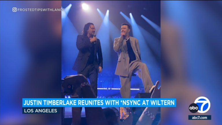 Justin Timberlake reunites with *NSYNC at LA’s Wiltern theater