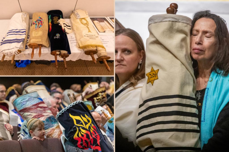 60 historic Torah scrolls that survived Nazis celebrated at NYC synagogue