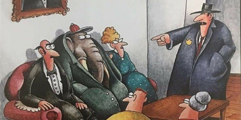 10 Hilarious Far Side Comics Starring Shady Characters Wearing Trench Coats