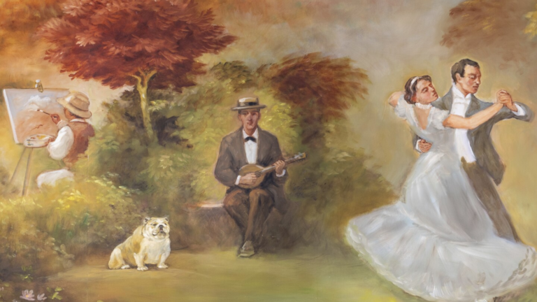 English bulldog named Babydog appears in historical West Virginia mural