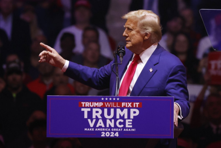 Trump rallies supporters in New York City, attacks Harris