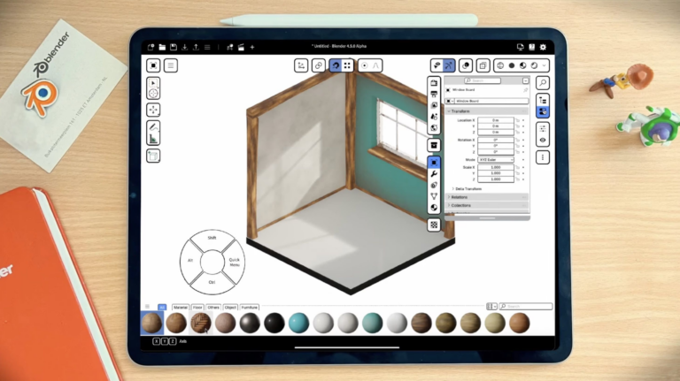 Blender iPad Pro App in Development with Apple Pencil Support