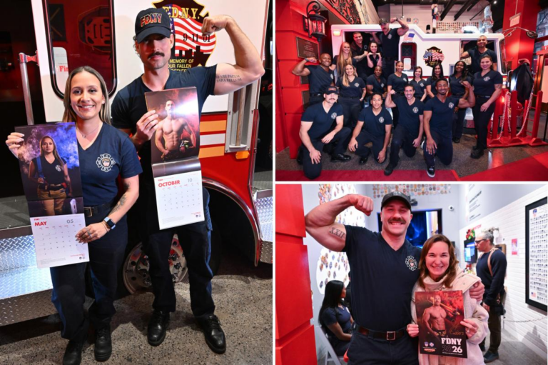 Stars of new FDNY calendars are all smiles — and muscles — in fan meet-and-greet