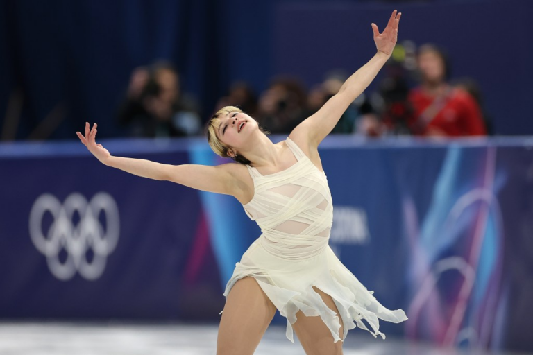 Alysa Liu in Olympic figure skating medal position; Glenn, Levito stumble