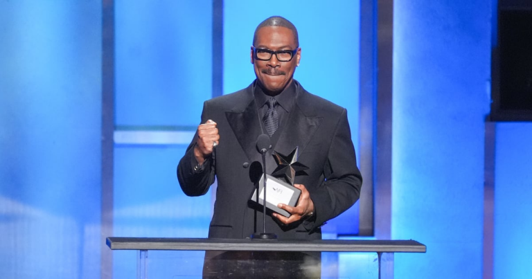 Eddie Murphy receives life achievement award by AFI, drawing standing ovation at star-filled tribute