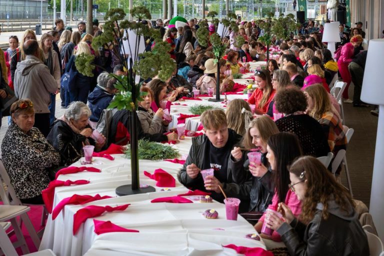 Festival honoring bright pink soup brings thousands to the party in this history town